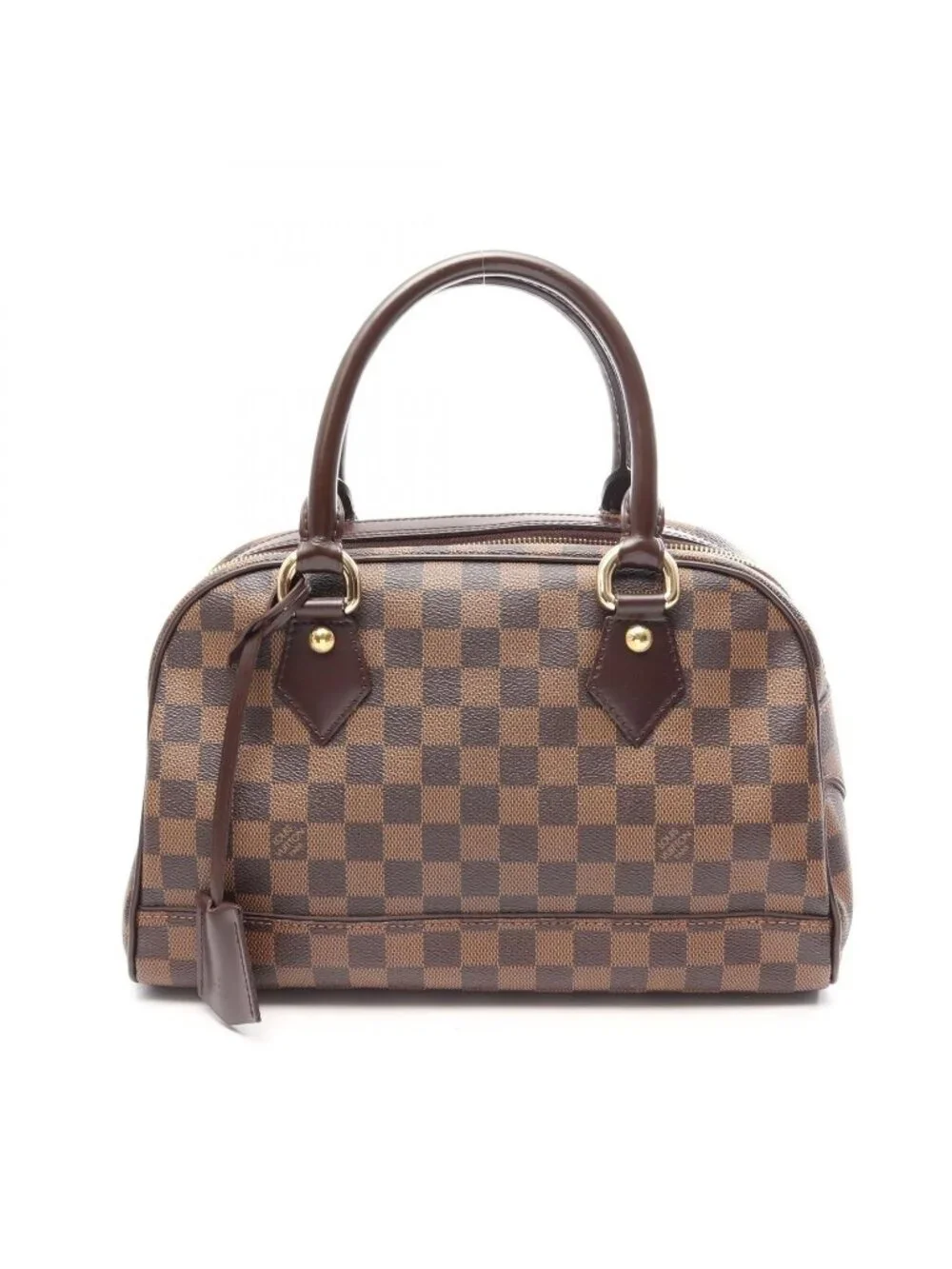 Louis Vuitton Duomo Damier Ebene Canvas Leather Handbag
